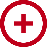 A red cross symbol inside a red circle on a white background. The red cross is centered within the circle. This design resembles medical or first aid insignia often used to signify healthcare services, emergency assistance, or even personalized training programs for achieving fitness goals with a personal trainer.