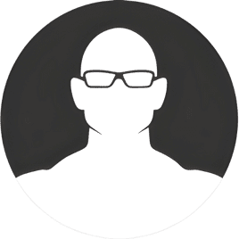 Silhouette of a bald person wearing glasses, depicted within a circular black frame. The background is transparent, embodying the essence of Kirkland Expert Trainers dedicated to your fitness goals.